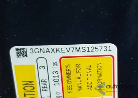 2021 Chevrolet Equinox Fwd Lt from USA, damaged, VIN 3GNAXKEV7MS125731